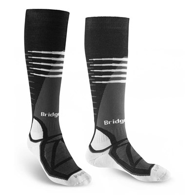 Podkolenky Bridgedale Ski Midweight MP Over Calf black/white