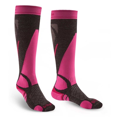 Podkolenky Bridgedale Ski Lightweight MP Over Calf W graphite/pink