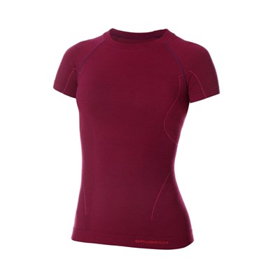 Triko Brubeck Active Wool T-Shirt W plum