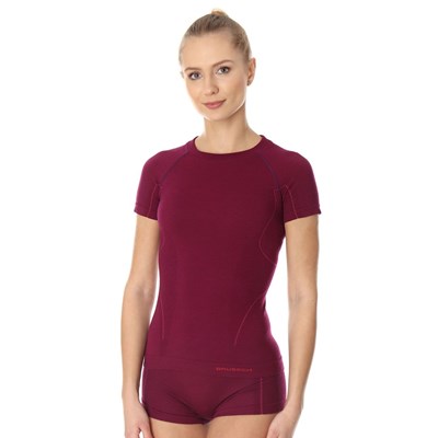 Triko Brubeck Active Wool T-Shirt W plum