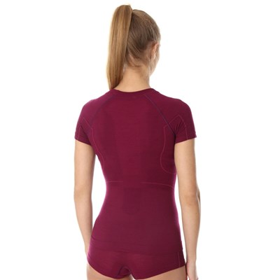 Triko Brubeck Active Wool T-Shirt W plum