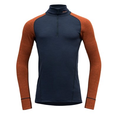 Triko Devold Duo Active Merino 205 Zip Neck flame/ink