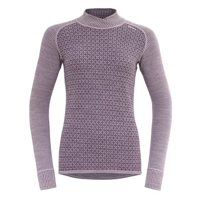 Triko Devold Kvitegga Merino 230 Cross Neck W orchid