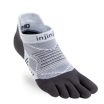 Prstové ponožky Injinji Run Lightweight No-Show Coolmax grey