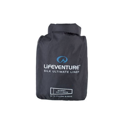 Vložka do spacáku Lifeventure Silk Ultimate Sleeping Bag Liner mummy black