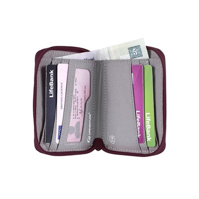 Peněženka Lifeventure RFID Bi-Fold Wallet Recycled plum