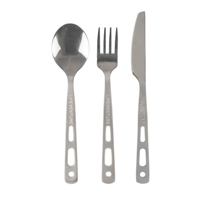 Příbor Lifeventure Knife Fork Spoon Set steel
