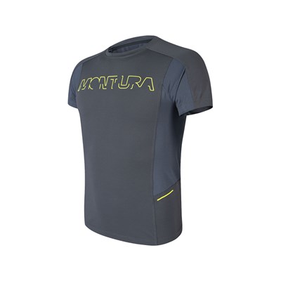 Triko Montura Run Logo T-shirt gunmetal grey/neon yellow