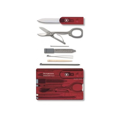 Karta Victorinox Swiss Card Classic red translucent